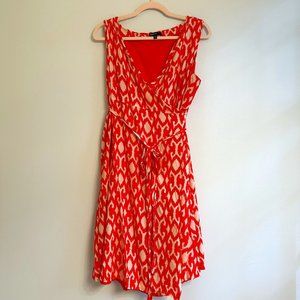 GAP Maternity Orange Sleeveless Wrap Dress, Size Medium Maternity